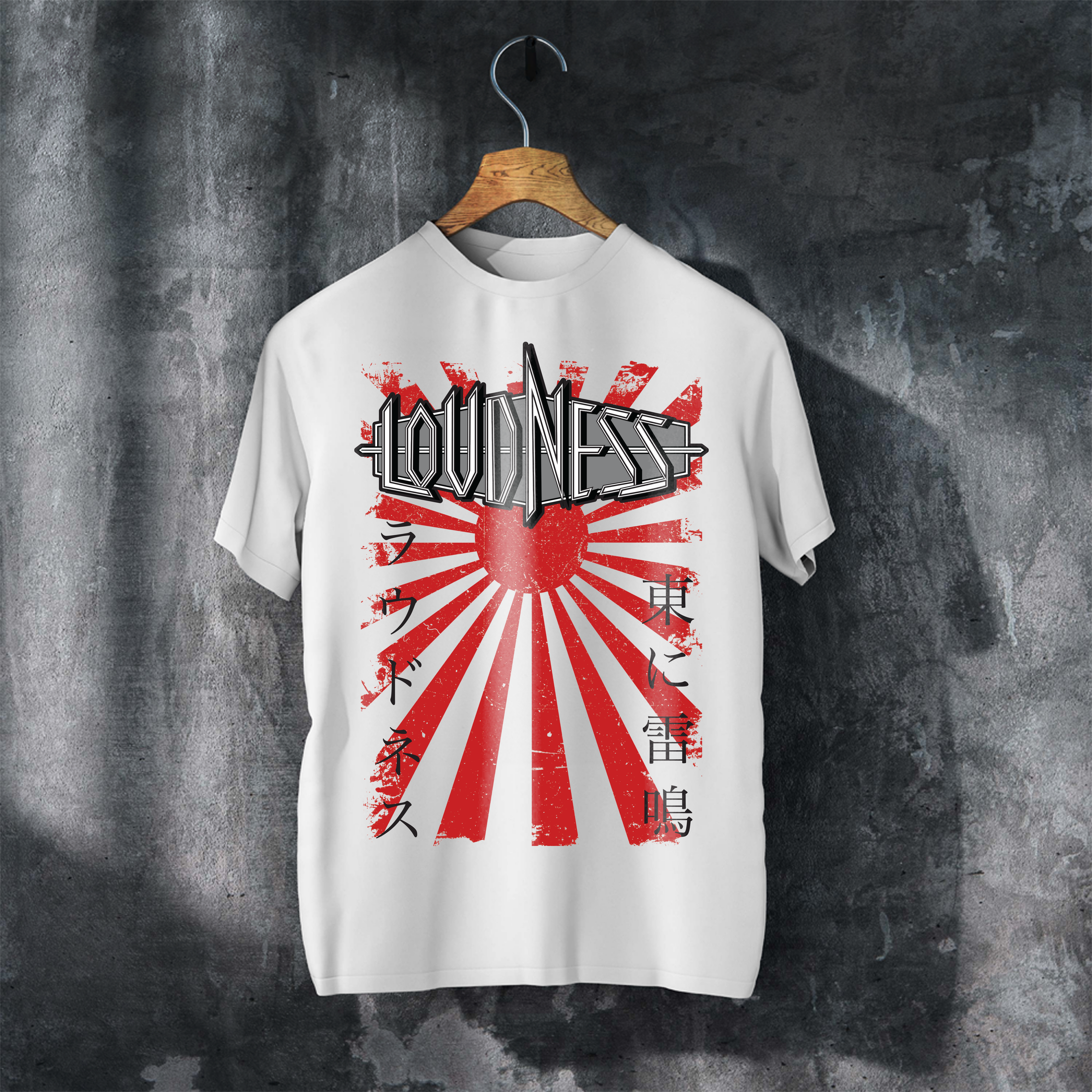 Loudness Rising Sun T-Shirt | 190gsm Cotton Japanese Metal Tee