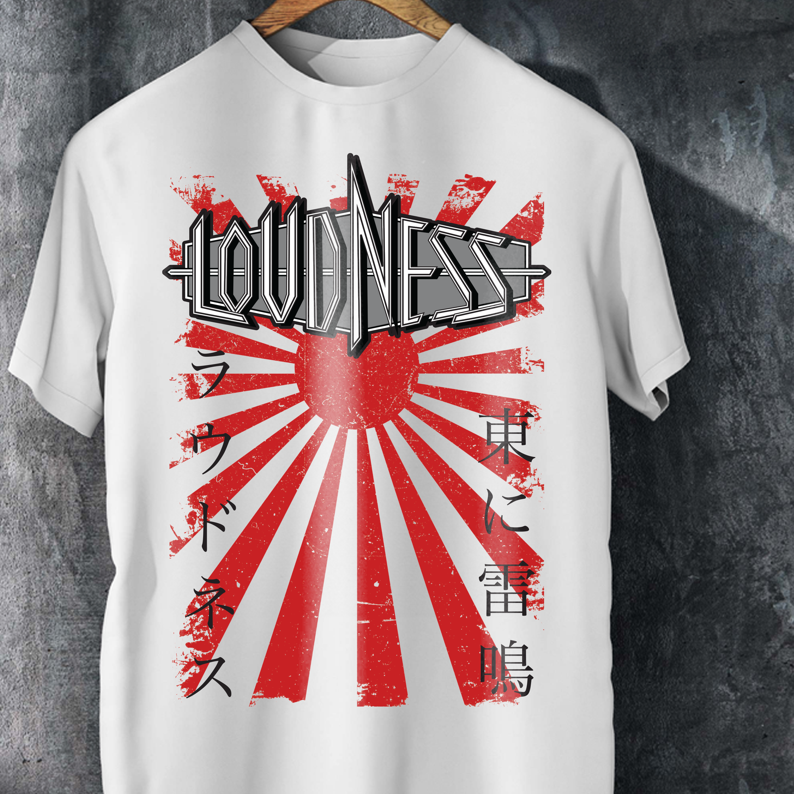 Loudness Rising Sun T-Shirt | 190gsm Cotton Japanese Metal Tee