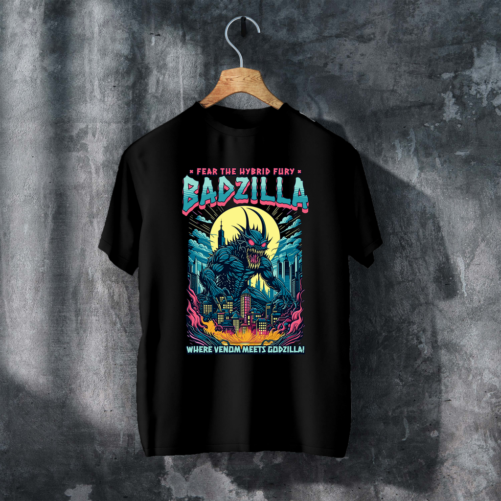 BADZILLA T-Shirt - Venom Meets Godzilla Monster Mashup Graphic Tee