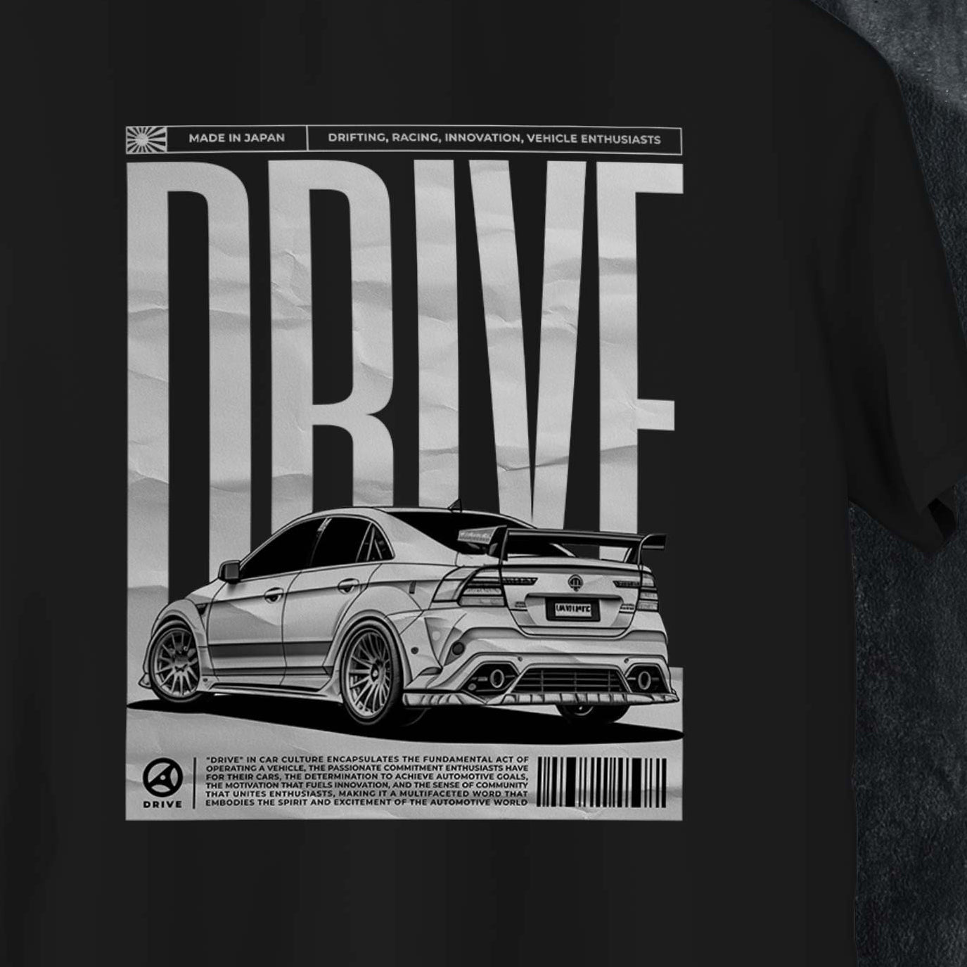 D.R.I.V.E. Racing Jacket T-Shirt – High-Speed Performance Graphic Tee