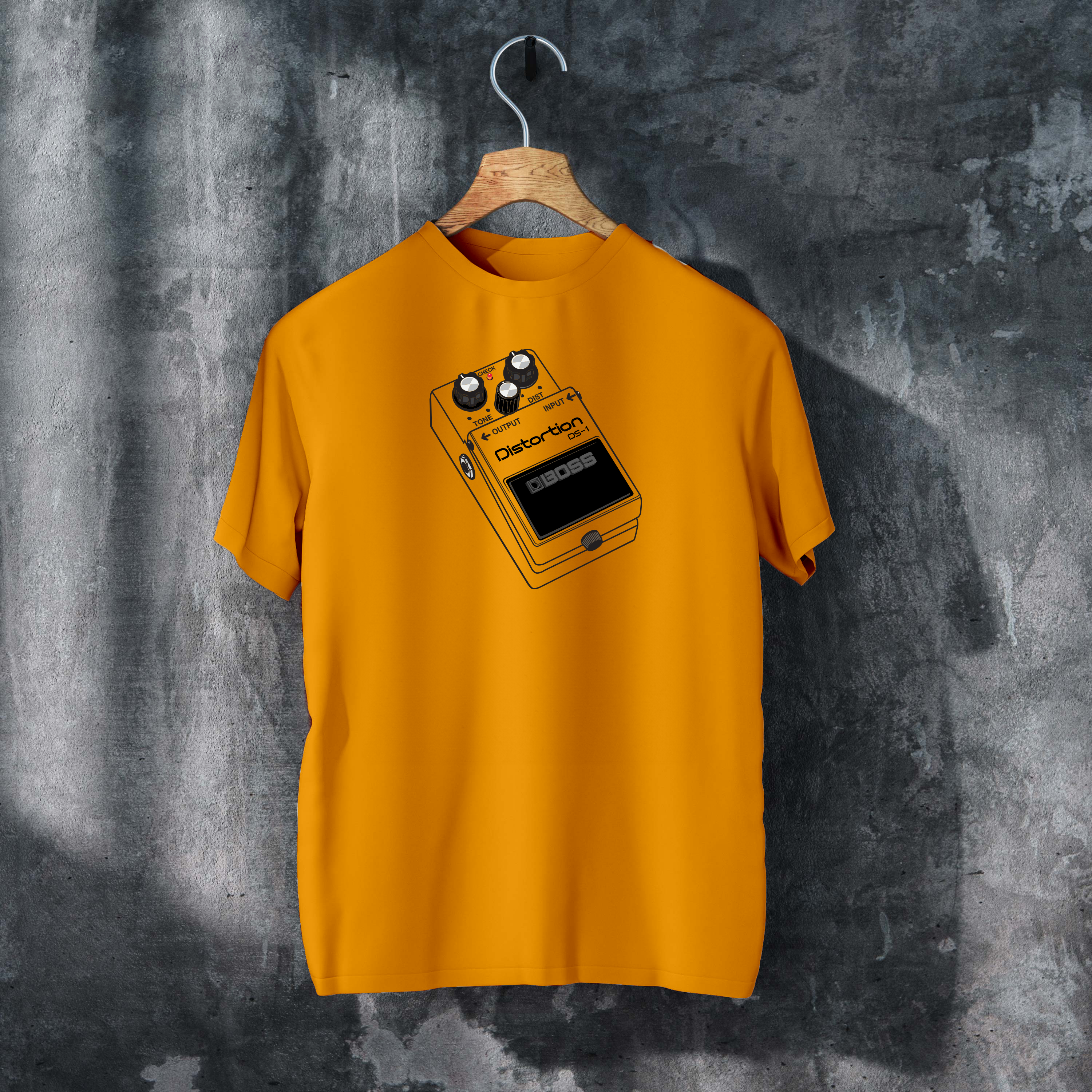 BOSS DS-1 Distortion T-Shirt - Iconic Orange Pedal Graphic Tee