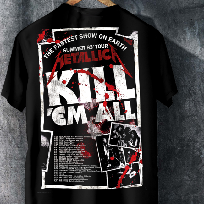Metallica "Kill ’Em All" 1983 Tour Tee – Fan Edition