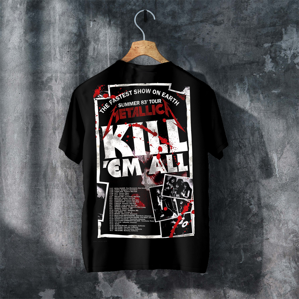 Metallica "Kill ’Em All" 1983 Tour Tee – Fan Edition