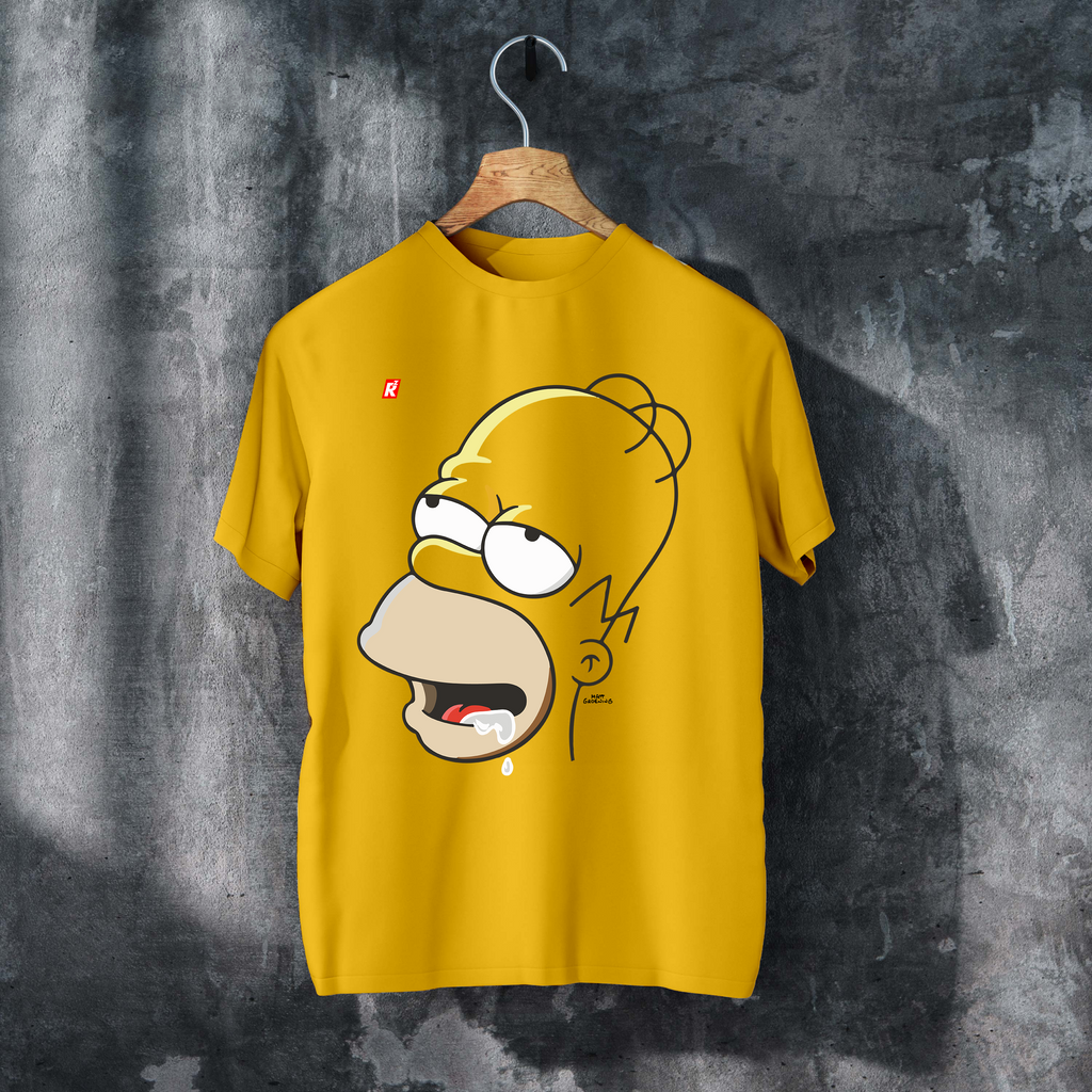 Homer Simpson T-Shirt - Classic Yellow Cartoon Graphic Tee